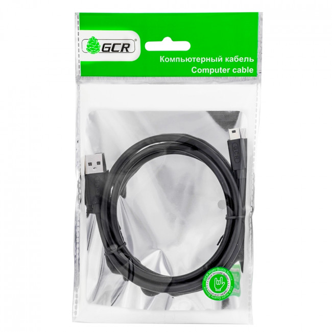 Greenconnect Кабель 3.0m USB 2.0, AM/mini 5P, черный, 28/28 AWG, экран, армированный, морозостойкий, GCR-UM2M5P-BB2S-3.0m Greenconnect USB 2.0 Type-AM - miniUSB 3м — для бизнеса и офиса