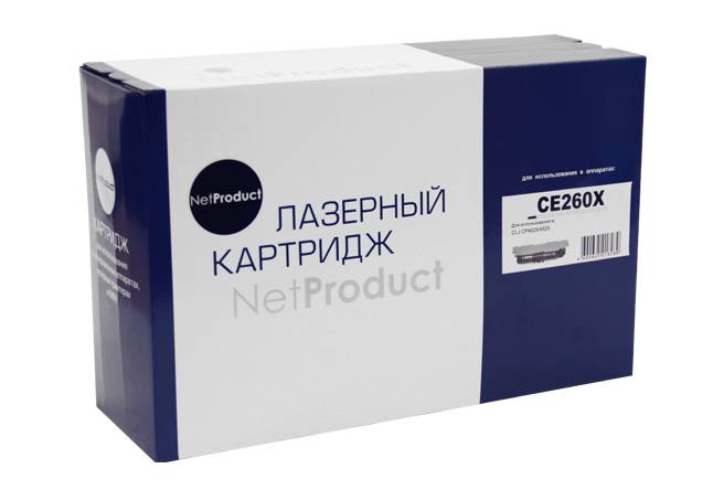 Картридж NetProduct (N-CE260X) для HP CLJ CP4025/4525, Восстановленный, Bk, 17K — для бизнеса и офиса