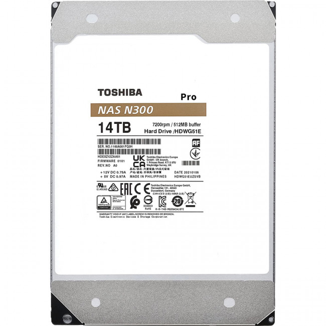 Жесткий диск Toshiba HDWG51EXZSTB — для бизнеса и офиса
