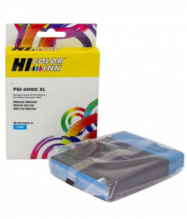 Картридж Hi-Black (PGI-2400XLC) для Canon MAXIFY iB4040/ МВ5040/ МВ5340, Cyan — для бизнеса и офиса
