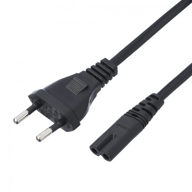 Кабель питания GoPower евровилка-C7 (2-pin) 1.8м ПВХ 0.75мм черный (1/300) GoPower евровилка-C7 (2-pin) 1.8м ПВХ 0.75мм черный (1 / 300)