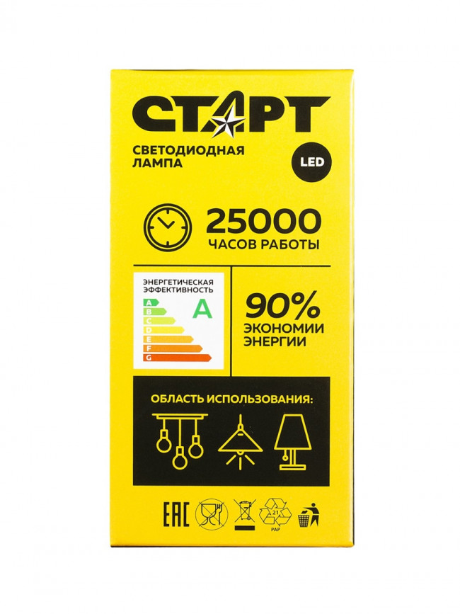Лампа светодиодная СТАРТ шарик E14 10W 3000К Лампа светодиодная СТАРТ шарик E14 10W 3000К