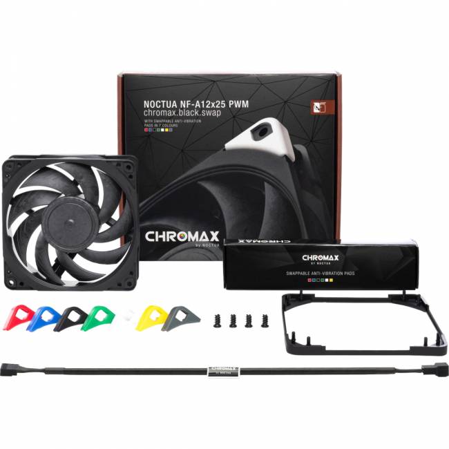 Кулер для корпуса Noctua NF-A12x25 PWM chromax.black.swap — для бизнеса и офиса