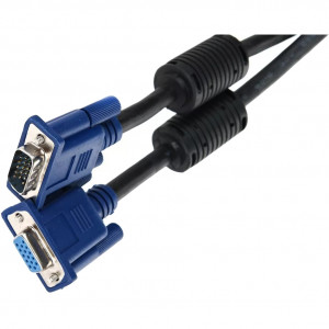 Кабель удлинительный Монитор-SVGA card (15M-15F) 5m, 2 фильтра VCOM <VVG6460-5M> Кабель Telecom VGA (m)/VGA (f) - 5 м (VVG6460-5MO)
