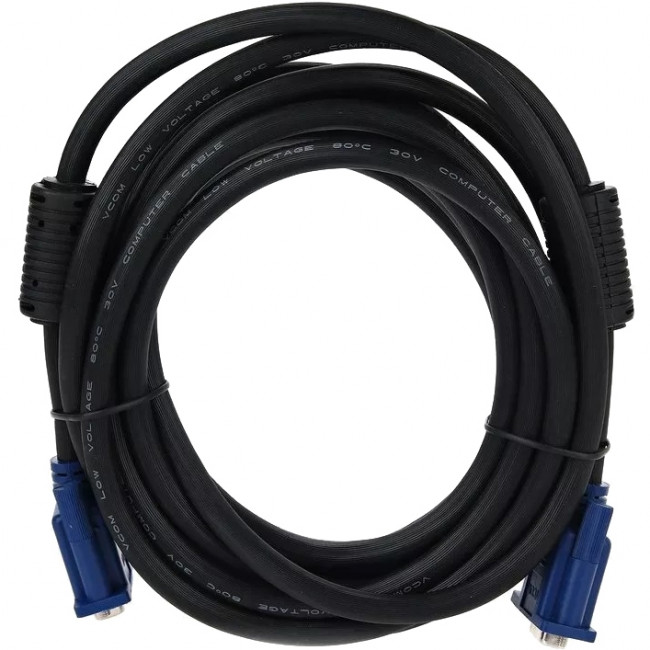 Кабель удлинительный Монитор-SVGA card (15M-15F) 5m, 2 фильтра VCOM <VVG6460-5M> Кабель Telecom VGA (m)/VGA (f) - 5 м (VVG6460-5MO)