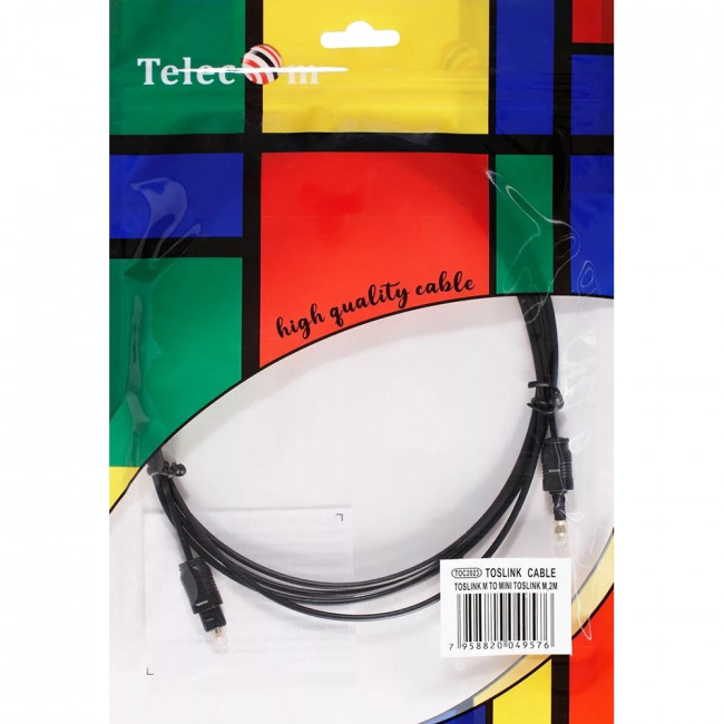 Оптический кабель (Toslink)-M -- >(Toslink)-miniM ,2m, Telecom <TOC2023-2M> Кабель Telecom Toslink (m)/Toslink mini (m) - 2 м (TOC2023-2M)
