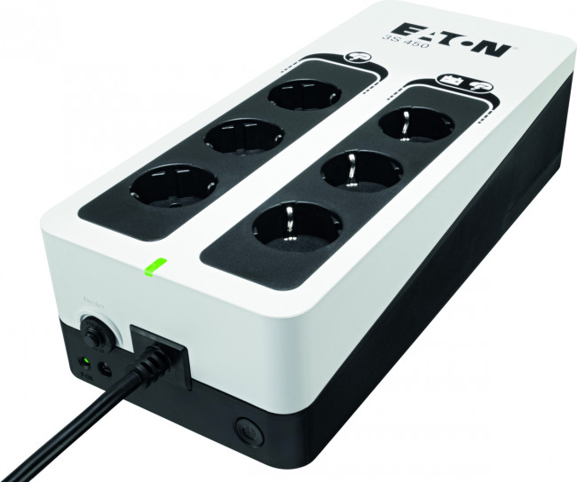 Резервный ИБП мощностью 450ВА, выходные разъемы DIN (Schuko) Eaton 3S 450 DIN — для бизнеса и офиса