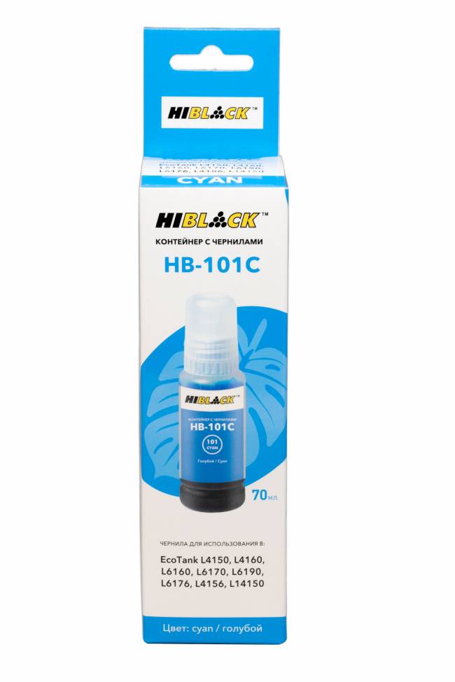 Контейнер с чернилами Hi-Black (HB-E101) для Epson EcoTank L4150/4160, C , 70ml — для бизнеса и офиса