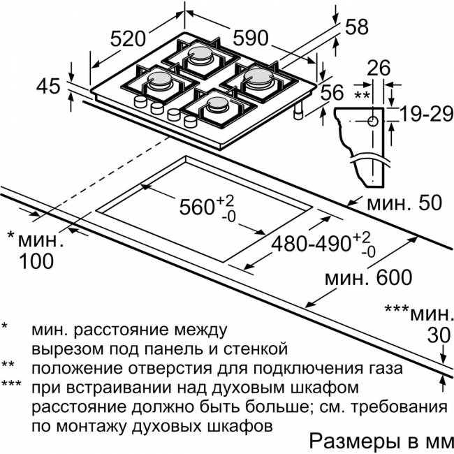 Встраиваемая газовая панель BOSCH Bosch PPP6A6I40 — для бизнеса и офиса Встраиваемая газовая панель BOSCH Bosch PPP6A6I40 — для бизнеса и офиса