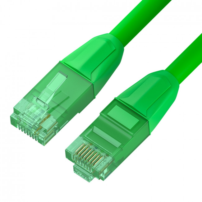 GCR Патч-корд прямой 0.5m LSZH UTP кат.6, зеленый, 24 AWG, литой без фиксатора, ethernet high speed, RJ45, T568B, GCR-52765 Greenconnect GCR-52765 — для бизнеса и офиса