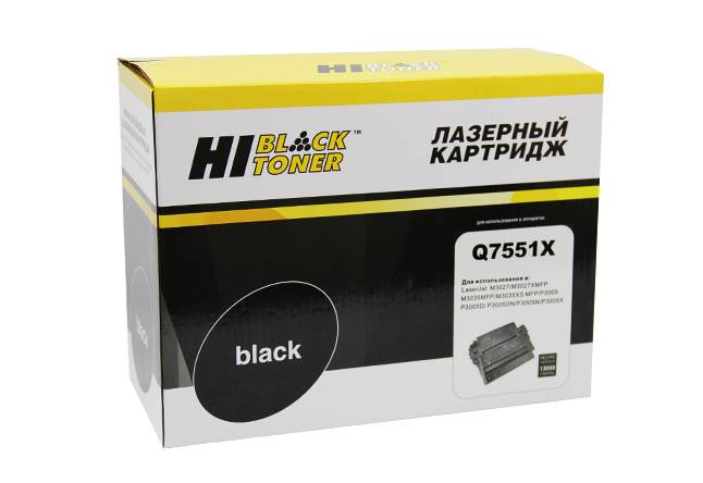 Картридж Hi-Black (HB-Q7551X) для HP LJ P3005/M3027MFP/M3035MFP, 13K — для бизнеса и офиса