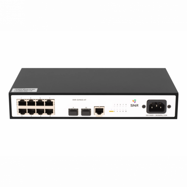 Коммутатор SNR-S2982G-8T — для бизнеса и офиса