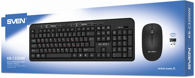Беспроводной набор клавиатура+мышь SVEN KB-C3200W Sven KB-C3200W