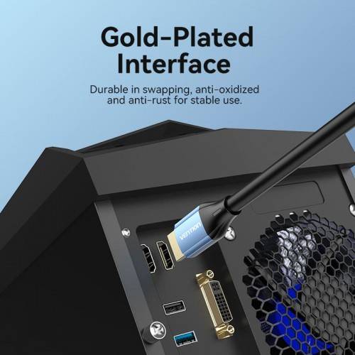 Кабель Vention HDMI High speed v2.0 with Ethernet 19M/19M - 8м Vention ALHSK — для бизнеса и офиса Кабель Vention HDMI High speed v2.0 with Ethernet 19M/19M - 8м Vention ALHSK — для бизнеса и офиса