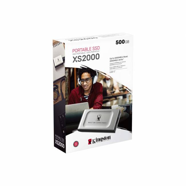 Твердотельный накопитель Kingston External SSD XS2000 BOC 500GB (SXS2000/500GA) — для бизнеса и офиса