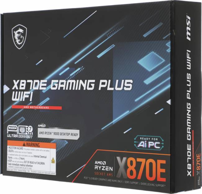Материнская плата MSI X870E GAMING PLUS WIFI — для бизнеса и офиса