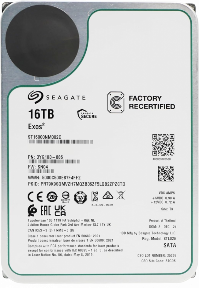 Жесткий диск Seagate ST16000NM002C — для бизнеса и офиса
