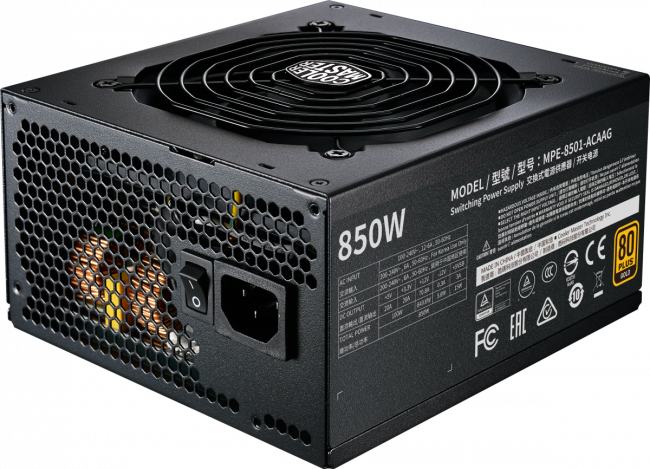 Блок питания 850 Ватт Cooler Master MWE Gold 850 V2 Full Modular — для бизнеса и офиса Блок питания 850 Ватт Cooler Master MWE Gold 850 V2 Full Modular — для бизнеса и офиса