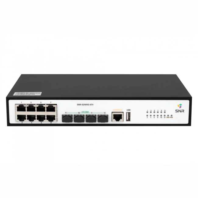 Коммутатор SNR SNR-S2989G-8TX — для бизнеса и офиса Коммутатор SNR SNR-S2989G-8TX — для бизнеса и офиса