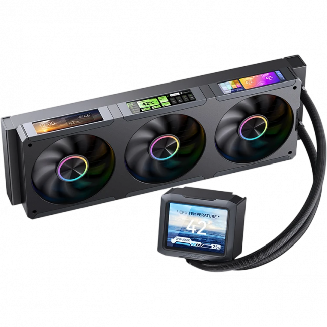 Система жидкостного охлаждения JONSBO TF3-360SCB Black — для бизнеса и офиса Система жидкостного охлаждения JONSBO TF3-360SCB Black — для бизнеса и офиса