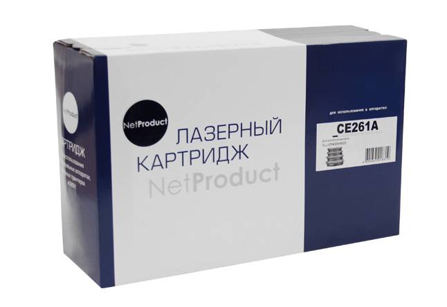 Картридж NetProduct (N-CE261A) для HP CLJ CP4025/4525, Восстановленный, C, 11K — для бизнеса и офиса