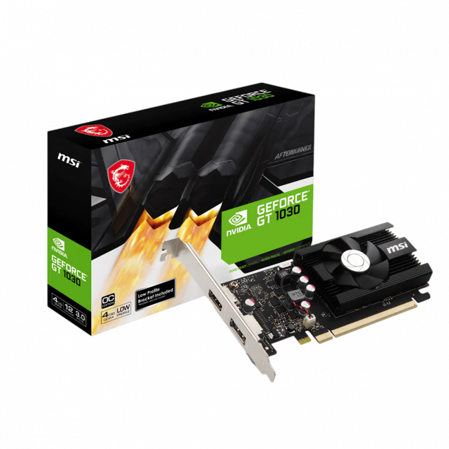 Видеокарта MSI GeForce GT 1030 4GD4 LP OC — для бизнеса и офиса