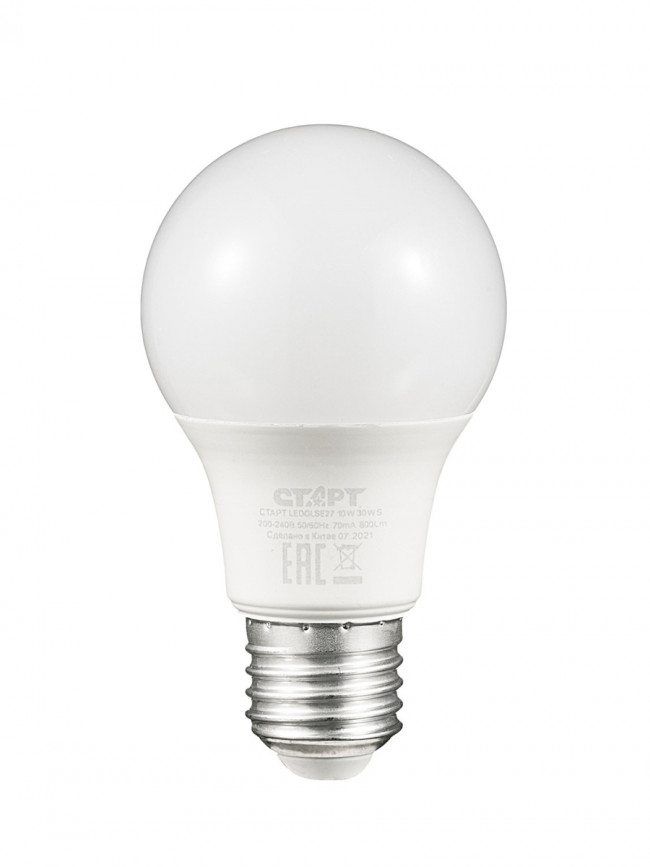 Лампа светодиодная СТАРТ груша E27 10W 3000К Лампа светодиодная СТАРТ груша E27 10W 3000К