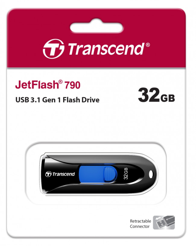 Флеш-накопитель Transcend JetFlash 790 — для бизнеса и офиса Флеш-накопитель Transcend JetFlash 790 — для бизнеса и офиса