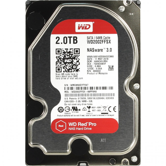 Жесткий диск Western Digital Red Pro 2TB (WD2002FFSX) — для бизнеса и офиса Жесткий диск Western Digital Red Pro 2TB (WD2002FFSX) — для бизнеса и офиса