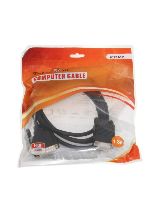 Кабель-переходник DVI (24+5)----> VGA_M/M 1,8м Telecom ( TA680F-1.8M) Telecom DVI-I (m) to VGA (m) — для бизнеса и офиса Кабель-переходник DVI (24+5)----> VGA_M/M 1,8м Telecom ( TA680F-1.8M) Telecom DVI-I (m) to VGA (m) — для бизнеса и офиса