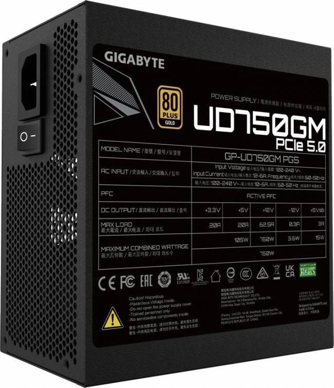 Блок питания Gigabyte GP-UD750GM PG5 — для бизнеса и офиса Блок питания Gigabyte GP-UD750GM PG5 — для бизнеса и офиса