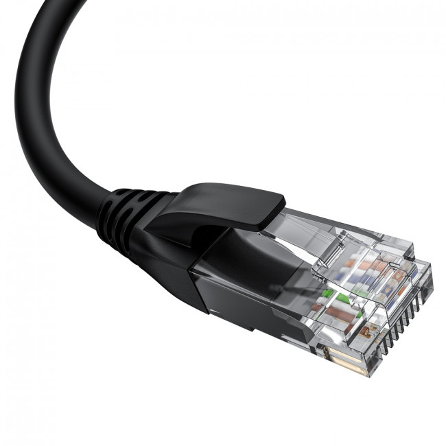 GCR Патч-корд прямой 0.5m UTP кат.5e, черный, верхний угол, литой, ethernet high speed, RJ45, T568B, GCR-53198 Greenconnect RJ45(m) - RJ45(m) Cat. 5e 0.5м чёрный — для бизнеса и офиса