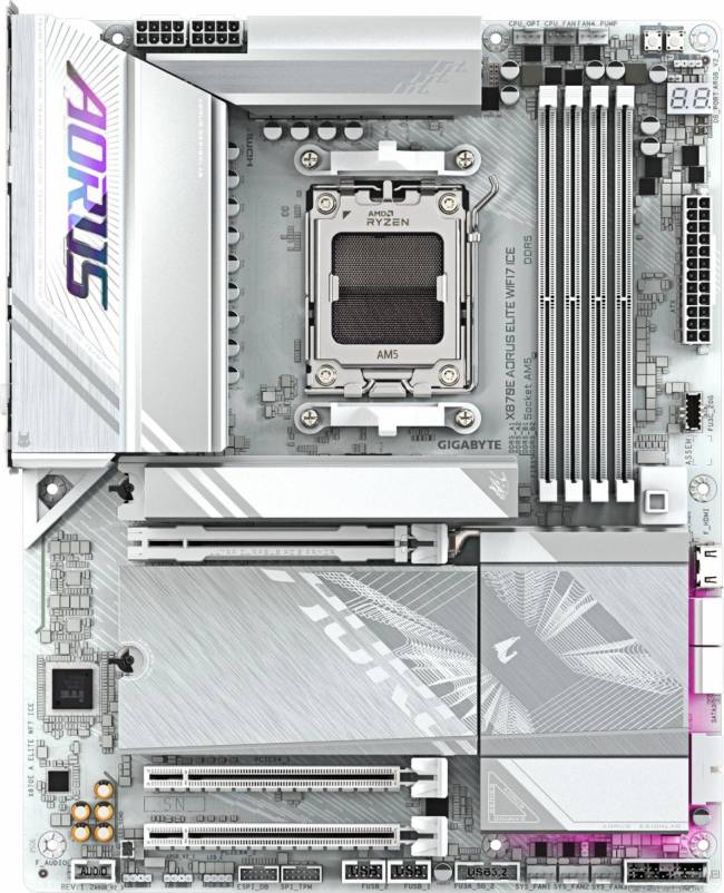 Материнская плата Gigabyte X870E AORUS ELITE WIFI7 ICE — для бизнеса и офиса