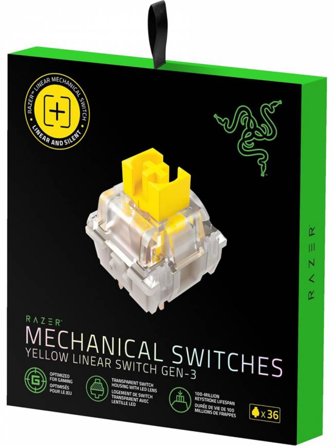 Набор свитчей для клавиатуры Razer Mechanical Switches Pack - Yellow Linear Switch Razer RC21-02040100-R3M1 — для бизнеса и офиса