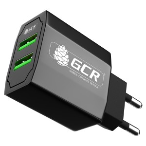 GCR Сетевое зарядное устройство на 2 USB порта 3.1 A, черное, GCR-51982 Greenconnect 2 USB 3.1A GCR-51982 GCR Сетевое зарядное устройство на 2 USB порта 3.1 A, черное, GCR-51982 Greenconnect 2 USB 3.1A GCR-51982