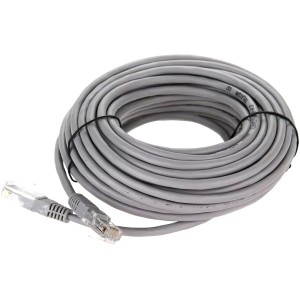 Патчкорд литой "Telecom" UTP кат.5е 15,0м серый VCOM NA102--15M