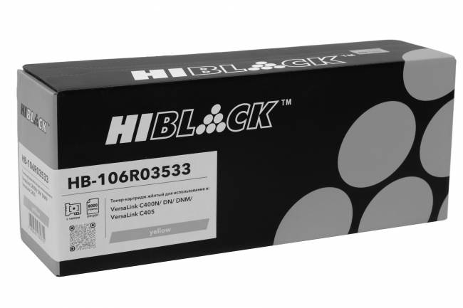 Тонер-картридж Hi-Black (HB-106R03533) для Xerox VersaLink C400/C405, Y, 8K,ПУ — для бизнеса и офиса