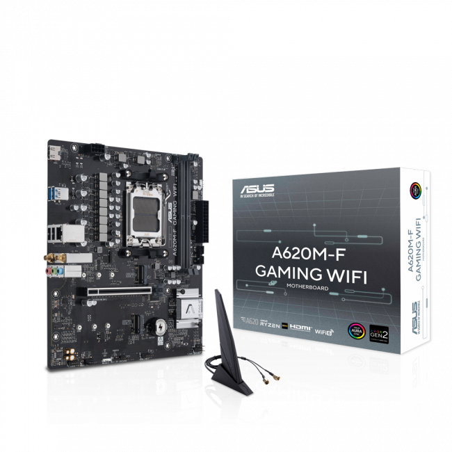 Материнская плата ASUS A620M-F GAMING WIFI — для бизнеса и офиса Материнская плата ASUS A620M-F GAMING WIFI — для бизнеса и офиса