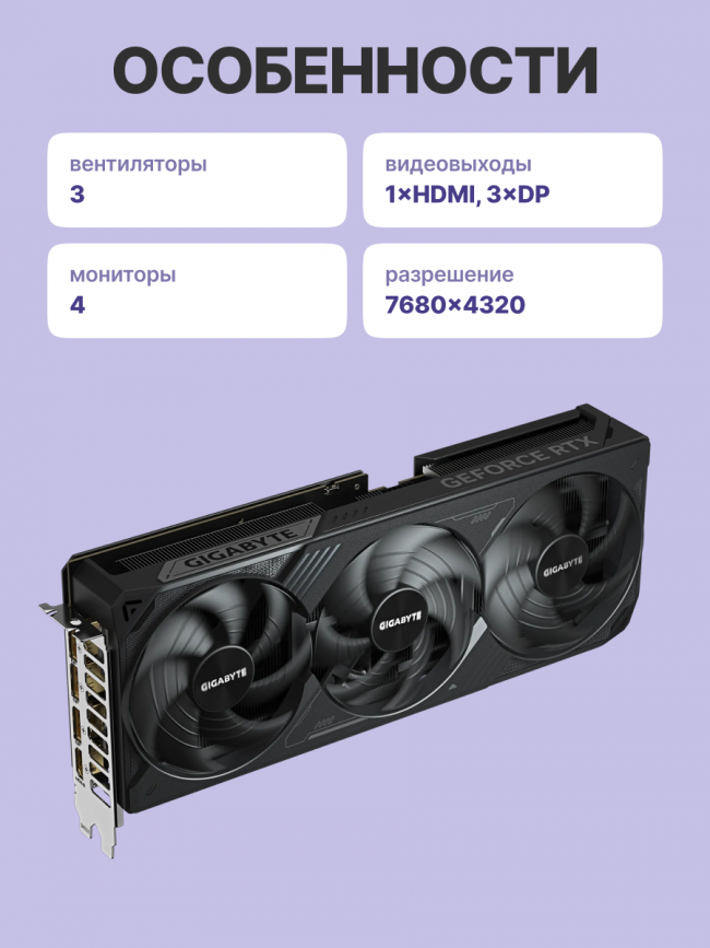 Видеокарта GIGABYTE GV-N5080WF3OC-16GD — для бизнеса и офиса