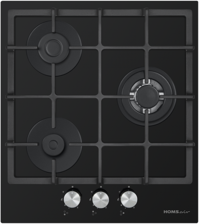 Встраиваемая газовая панель HOMSair HOMSAir HGG433TGCBK — для бизнеса и офиса