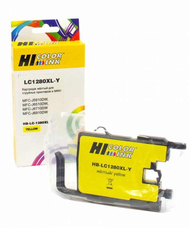Картридж Hi-Black (LC-1280XY) для Brother MFC-J6510/6910DW, 1,2К, yellow — для бизнеса и офиса