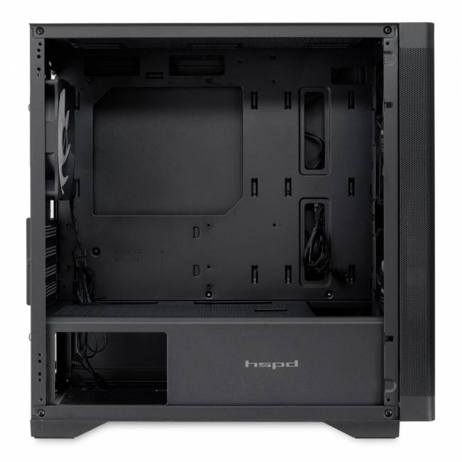 Корпус без блока питания HSPD M320-TGBK-ARGB — для бизнеса и офиса