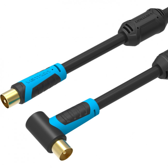 Кабель Vention антенный M/M угол 90 - 1м Антенный Vention TV M/TV M - 1 м (VAV-A02-B100)
