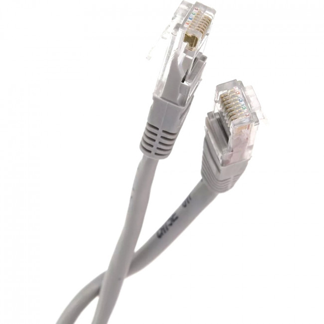 Патчкорд литой "Telecom" UTP кат.5е 1,0м серый VCOM NA102--1M