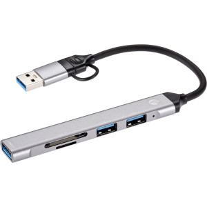 Адаптер TypeC+adapter-->USB3.0+2USB2,0+SD+TF, VCOM <DH297> Адаптер VCOM USB 2.0 Type-C+USB 2.0 Type-AM/USB 3.0+2 x USB 2.0 Type-AF+TF+SD (DH297)