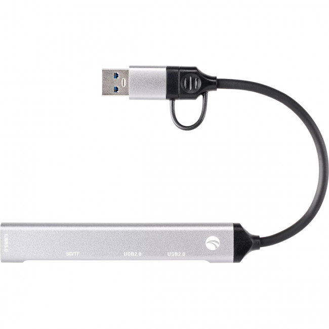 Адаптер TypeC+adapter-->USB3.0+2USB2,0+SD+TF, VCOM <DH297> Адаптер VCOM USB 2.0 Type-C+USB 2.0 Type-AM/USB 3.0+2 x USB 2.0 Type-AF+TF+SD (DH297)