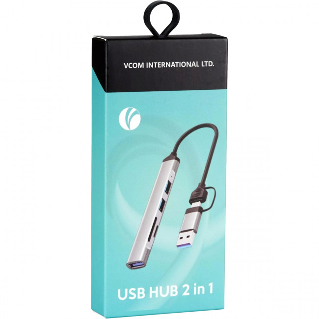 Адаптер TypeC+adapter-->USB3.0+2USB2,0+SD+TF, VCOM <DH297> Адаптер VCOM USB 2.0 Type-C+USB 2.0 Type-AM/USB 3.0+2 x USB 2.0 Type-AF+TF+SD (DH297)