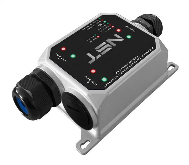 Уличный PoE удлинитель NST NS-EXSW-3GP/W — для бизнеса и офиса Уличный PoE удлинитель NST NS-EXSW-3GP/W — для бизнеса и офиса