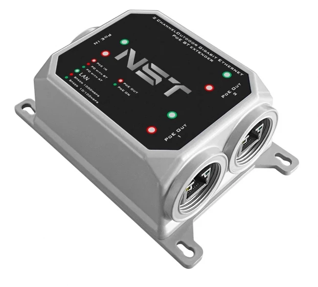 Уличный PoE удлинитель NST NS-EXSW-3GP/W — для бизнеса и офиса Уличный PoE удлинитель NST NS-EXSW-3GP/W — для бизнеса и офиса