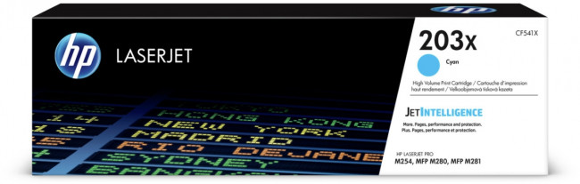 Тонер-картридж HP 203X Cyan Original LaserJet Toner Cartridge (CF541X) — для бизнеса и офиса Тонер-картридж HP 203X Cyan Original LaserJet Toner Cartridge (CF541X) — для бизнеса и офиса